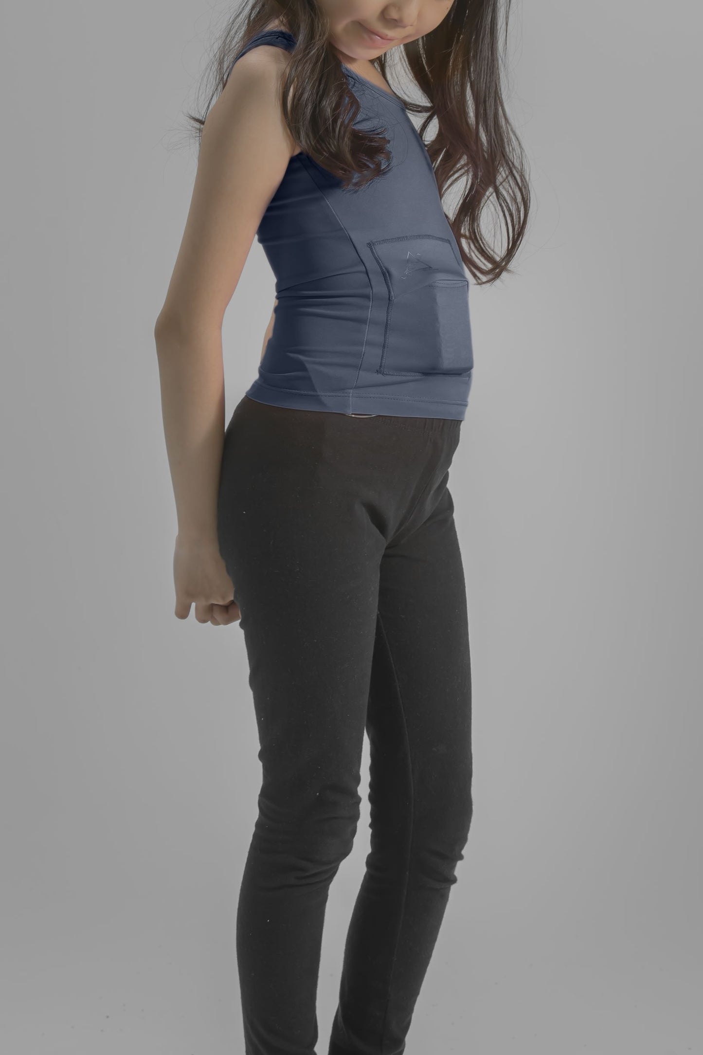 Youth Activewear Scoop Tank with Insulin Pump Pocket and Cell Phone Pocket